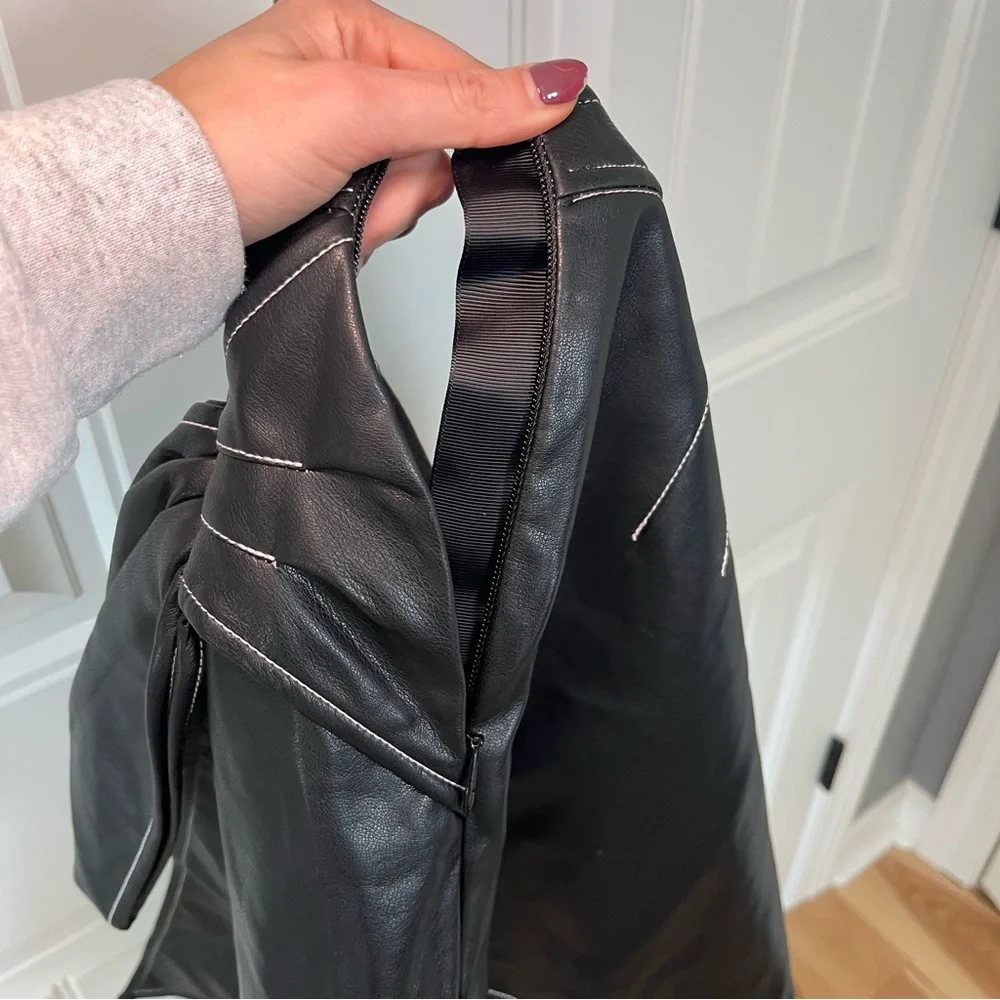 Anthropologie Pilcro Faux-Leather Bow Mini Skirt Size 6 NWT Moto Winter Grunge - Picture 9 of 10